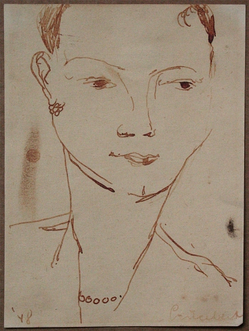 Lucebert, 1948, inkt tekening, portret, Cobra, schilder dichter